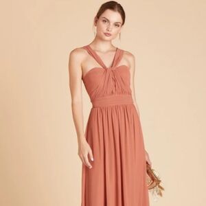 Grace Convertible Dress: Terracotta, No Slit, Birdy Grey
